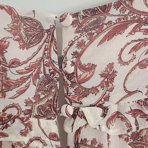 BB Dakota Twirl Win Faux Wrap Ruffle Hem Size 6 - Picture 9 of 13